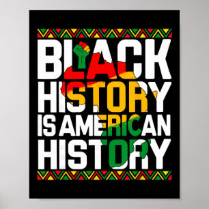 Poster Mês da História Negra é História Americana Melanin