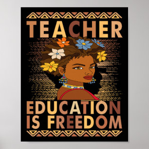 Poster Mês da História Negra Educação É Liberdade Chá Pre