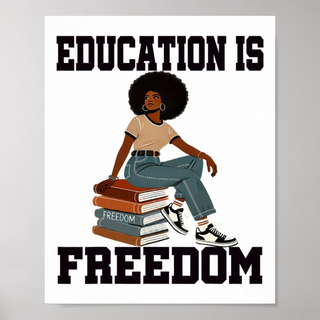 Poster Mês da História Negra Educação É Liberdade Profess (Frente)