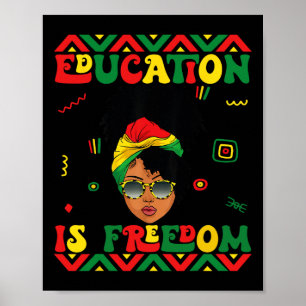 Poster Mês da História Negra Educação É Liberdade Profess