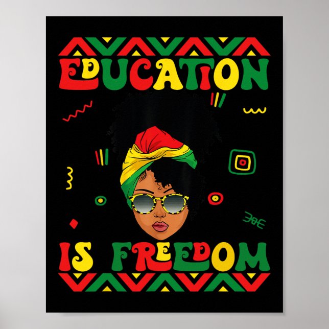 Poster Mês da História Negra Educação É Liberdade Profess (Frente)
