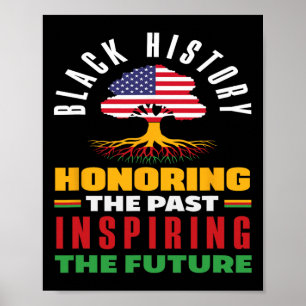 Poster Mês da História Negra em Homenagem ao Passado