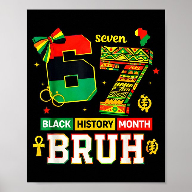 Poster Mês da História Negra Engraçado Coquette 6 7 Meme  (Frente)