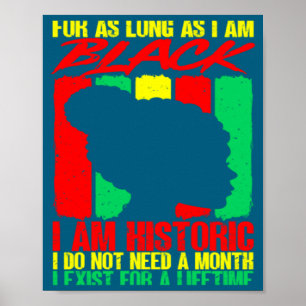 Poster Mês da História Negra Enquanto Eu For Negro Eu Sou