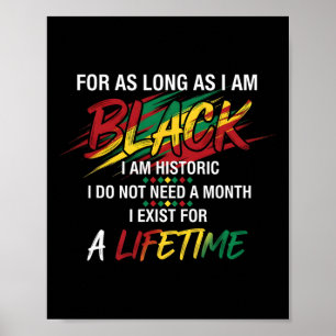 Poster Mês da História Negra Enquanto Eu For Negro Eu Sou