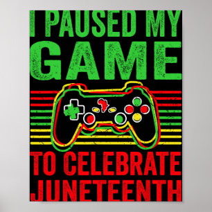 Poster Mês da História Negra Gamer Orgulho Afro-Americano