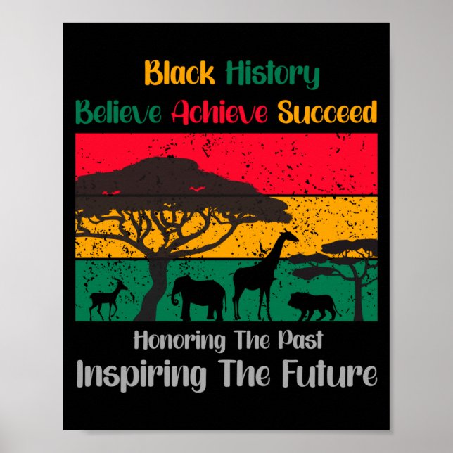 Poster Mês da História Negra: Homenageando o Passado e In (Frente)