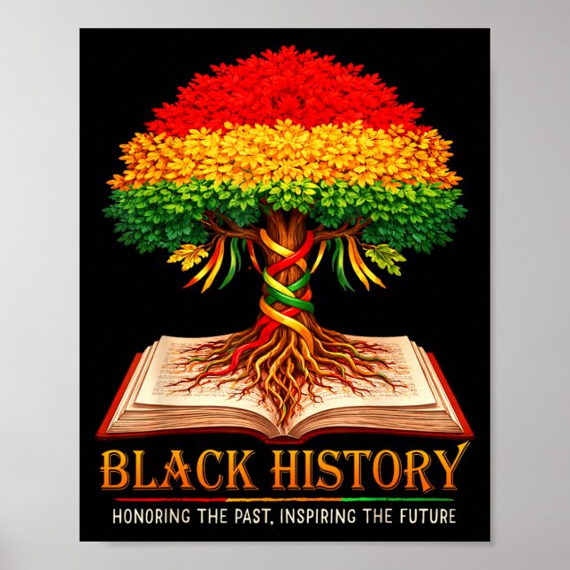 Poster Mês da história negra homenageando o passado inspi (Frente)