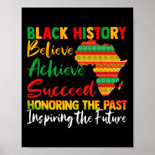 Poster Mês da História Negra Honrando o Passado Inspirand