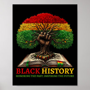 Poster Mês da História Negra Honrando o Passado Inspirand