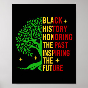 Poster Mês da História Negra Honrando o Passado Inspirand