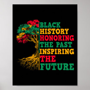 Poster Mês da História Negra Honrando o Passado Inspirand