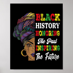 Poster Mês da História Negra Honrando o Passado Inspirand