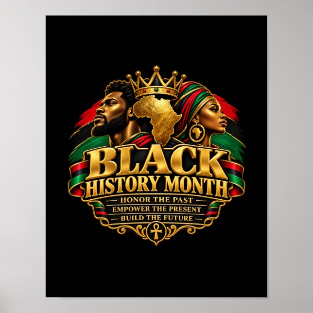 Poster Mês da História Negra Honre o Passado (Frente)