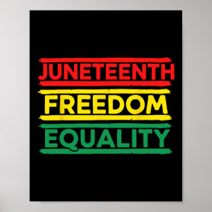 Poster Mês da História Negra Igualdade Liberdade Juneteen