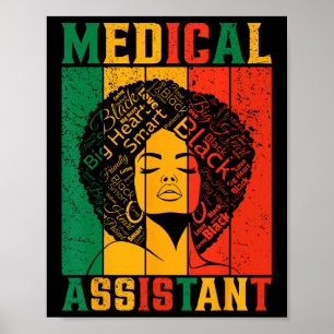 Poster Mês da História Negra Instantâneo Médico Afro-Amer