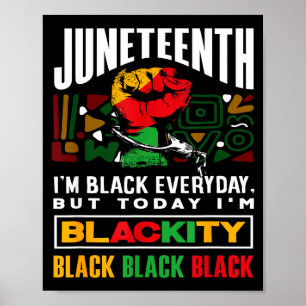 Poster Mês da História Negra Juneteenth Blackity