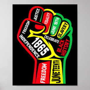 Poster Mês da História Negra Juneteenth Liberdade 1865 Ho