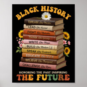 Poster Mês da História Negra Líderes Negros Afro-American
