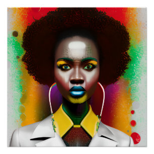 Pôster Mês da História Negra Melanin Mulheres Negras Magi