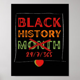 Poster Mês da História Negra Melanina 24 365 Orgulho Para