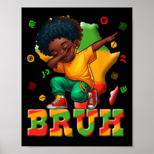 Poster Mês da História Negra Meninos Dabbing Homem Africa