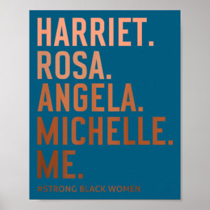 Poster Mês da história negra mulheres líderes excelência