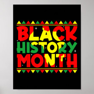 Poster Mês da História Negra Orgulho Afro-Americano Celeb