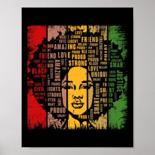 Poster Mês da História Negra Orgulho Herança Cultura Afri