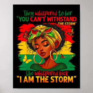 Poster Mês da História Negra Orgulhoso Negro Afro-America