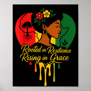 Poster Mês da história negra patrimônio afro-americano