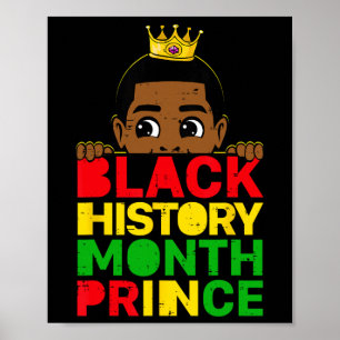 Poster Mês da História Negra Príncipe Africano Melanina M