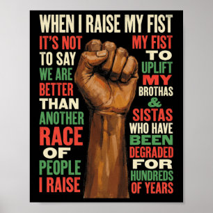 Poster Mês da História Negra Punho Erguido Direitos Civis