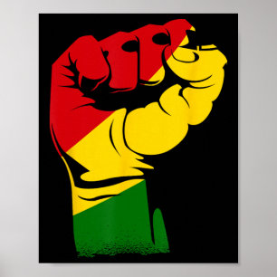 Poster Mês da História Negra Punho Poderoso África Africa