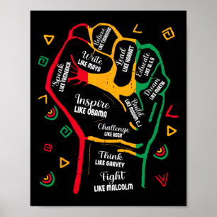 Poster Mês da História Negra Punho Traje de Poder Negro M