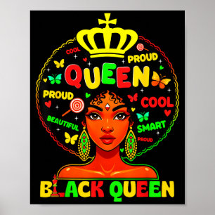 Poster Mês da História Negra Rainha Negra Afro Melanina M
