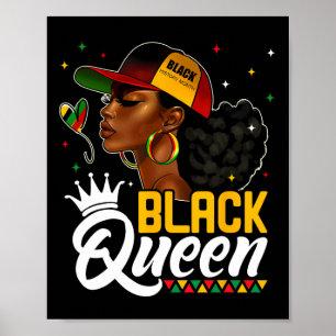 Poster Mês da História Negra Rainha Negra De Chapéu Melan