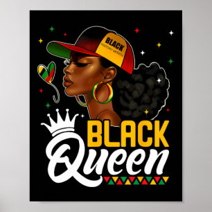 Poster Mês da História Negra Rainha Negra De Chapéu Melan