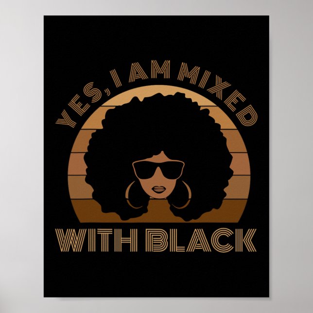 Poster Mês da História Negra Sim estou misturado com a Áf (Frente)