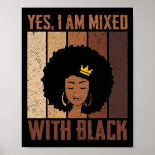 Poster Mês da História Negra Sim estou misturado com a Áf