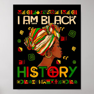 Poster Mês da História Negra Sou História Negra Mulher Ne