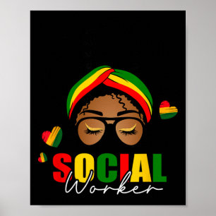 Poster Mês da História Negra Trabalhador Social Coque Des