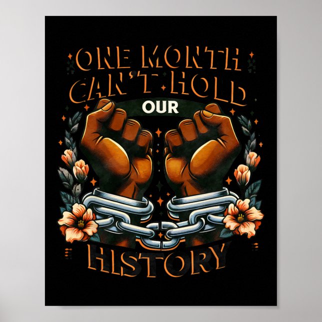 Poster Mês da História Negra Um Mês Não Pode Conter Nossa (Frente)