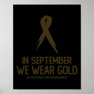 Poster Mês De Consciência Do Cancer Infantil Em Setembro