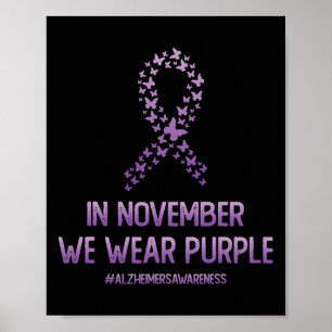 Poster Mês De Consciência Em Novembro Vestimos Roxo