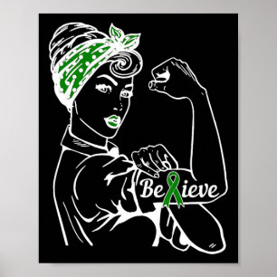 Poster Mês de Conscientização da Saúde Mulher Laço Verde