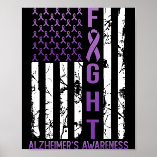 Poster Mês de Conscientização do Alzheimer Dia USA Fita d