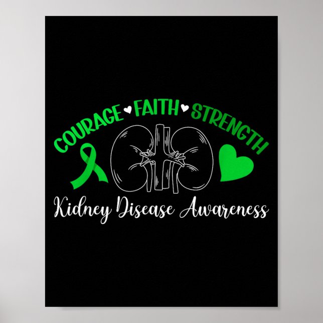 Poster Mês de conscientização sobre doença renal doença r (Frente)