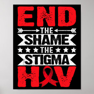 Poster Mês de Conscientização sobre Hiv Aids Acabe com a