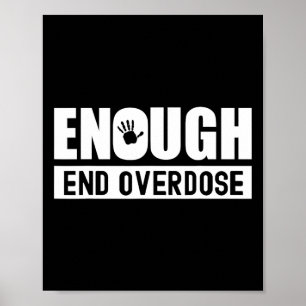 Poster Mês de Conscientização sobre Overdose Basta Acabar